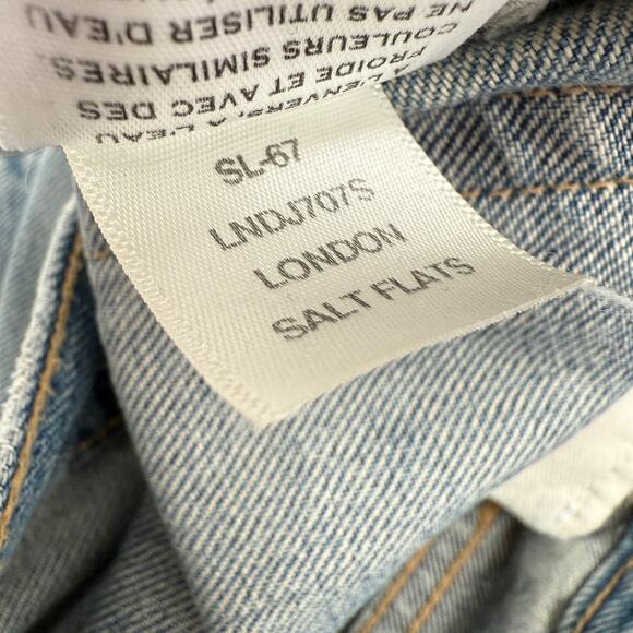 SLVRLAKE London Jeans Size 25 Salt Flats 100% Cotton High Rise Denim Straight - Picture 16 of 16